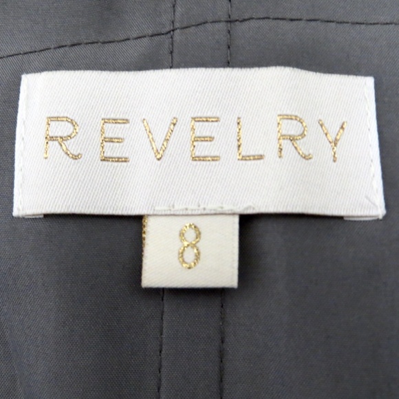 Revelry Rosalie Tulle Convertible Bridesmaid Dress Gray SZ 8 - Picture 12 of 13